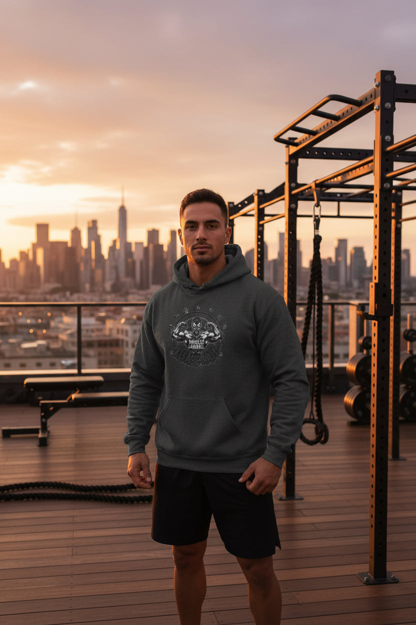 Muscles Loading Please Wait - Motivational Fitness Hoodie - Gym Sweatshirt - Unisex S-5XL