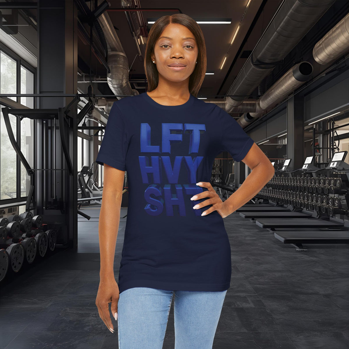 Lift Heavy Shit Gym T-Shirt - Bold 3D Weightlifting Tee - Unisex Fitness Apparel