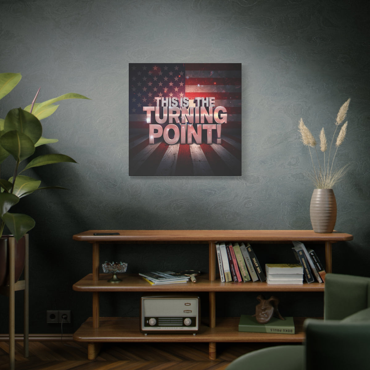 This Is The Turning Point! Canvas Wall Art - Patriotic American Flag - Red White Blue - Gallery Wrapped - 36 Sizes