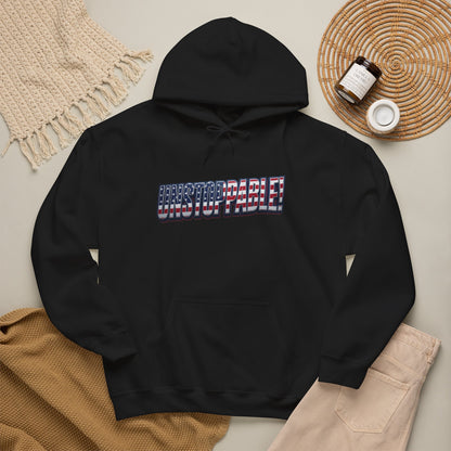 UNSTOPPABLE! Hoodie — USA Flag Graphic Pullover | LIVE FIT - Patriot Fit Life