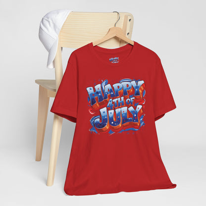 Happy 4th of July T-Shirt - Independence Day Bald Eagle - American Flag Graphic Tee