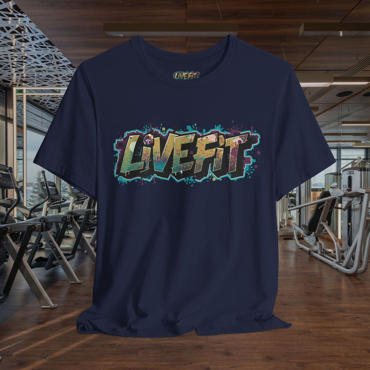 LIVE FIT Graphic Fitness Tee - Motivational Workout T-Shirt - Unisex XS-4XL