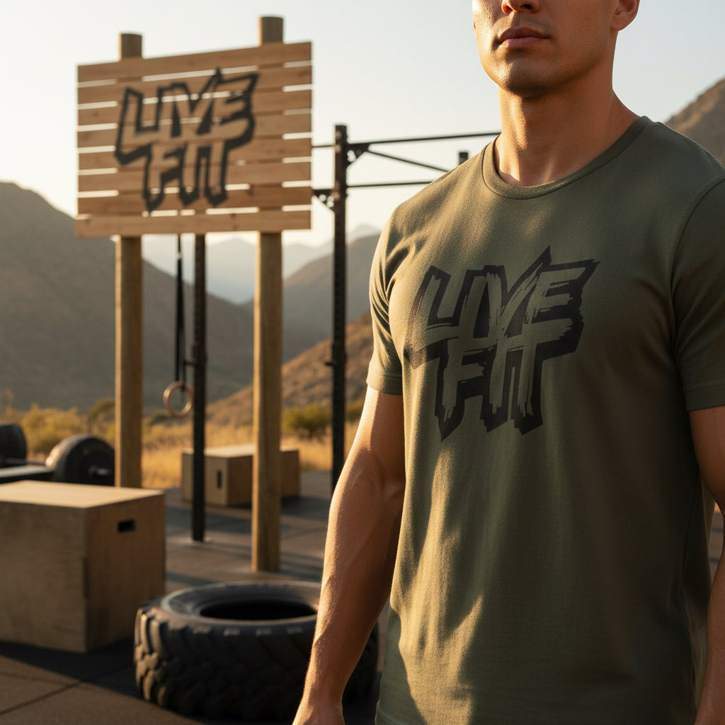 LIVE FIT Unisex Jersey Tee - Premium Fitness Shirt