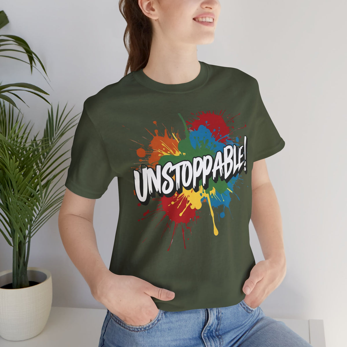 Unstoppable Vintage Retro T-Shirt - Motivational Graphic Tee - Unisex Casual Shirt