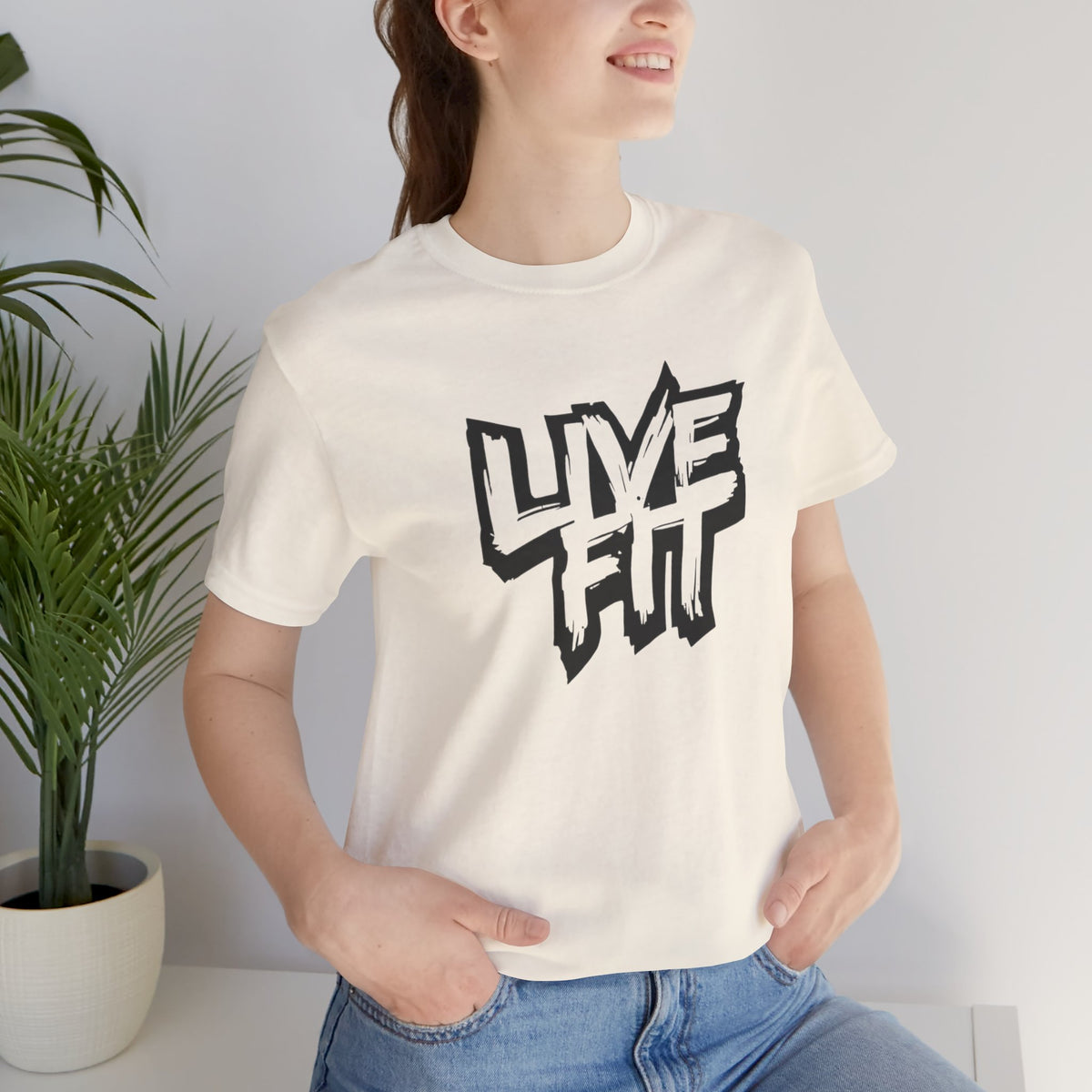 LIVE FIT Unisex Jersey Tee - Premium Fitness Shirt