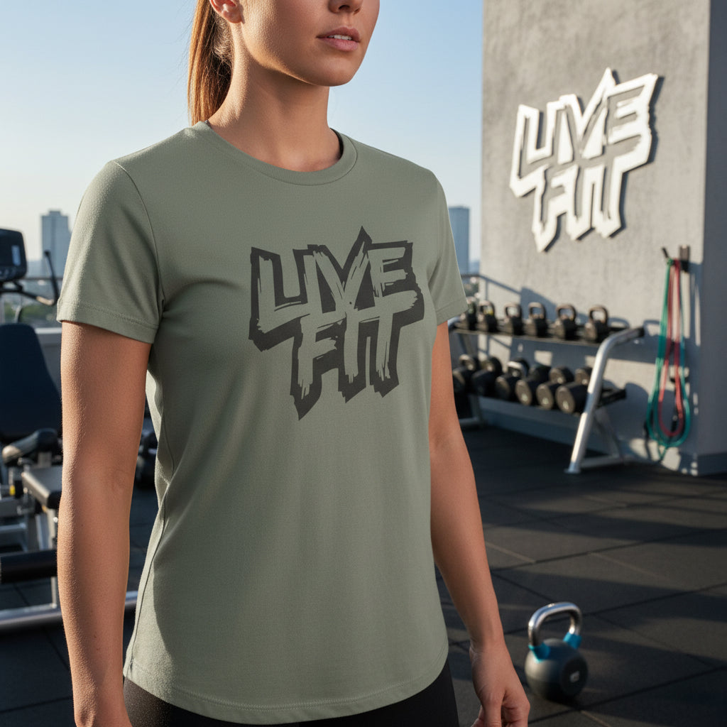 LIVE FIT Unisex Jersey Tee - Premium Fitness Shirt
