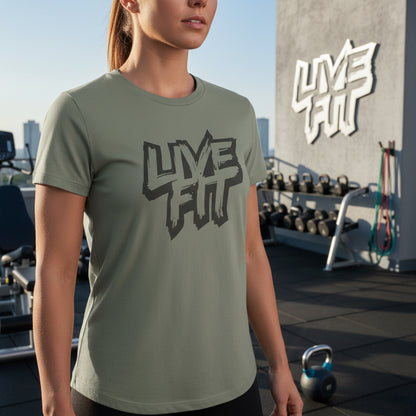 LIVE FIT Unisex Jersey Tee - Premium Fitness Shirt