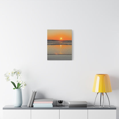 Sunset Beach Canvas Print, Ocean Decor, Wall Art, Home Decor, Coastal Artwork for Living Room