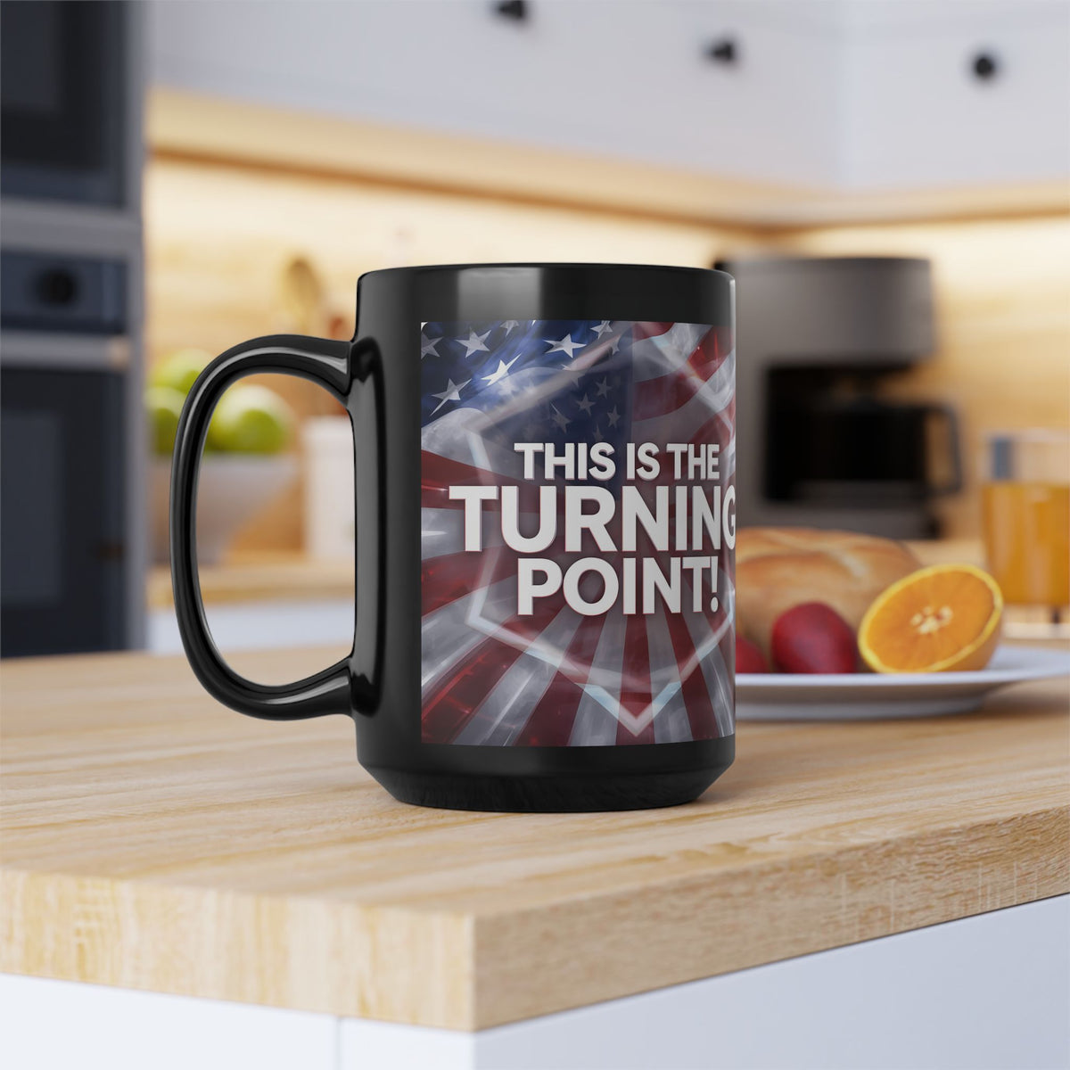 This Is The Turning Point! Motivational Mug - American Flag - 11oz/15oz