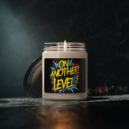 On Another Level Scented Soy Candle - 9oz - Motivational Fitness Gift - Eco-Friendly Home Decor - 10 Scent Options
