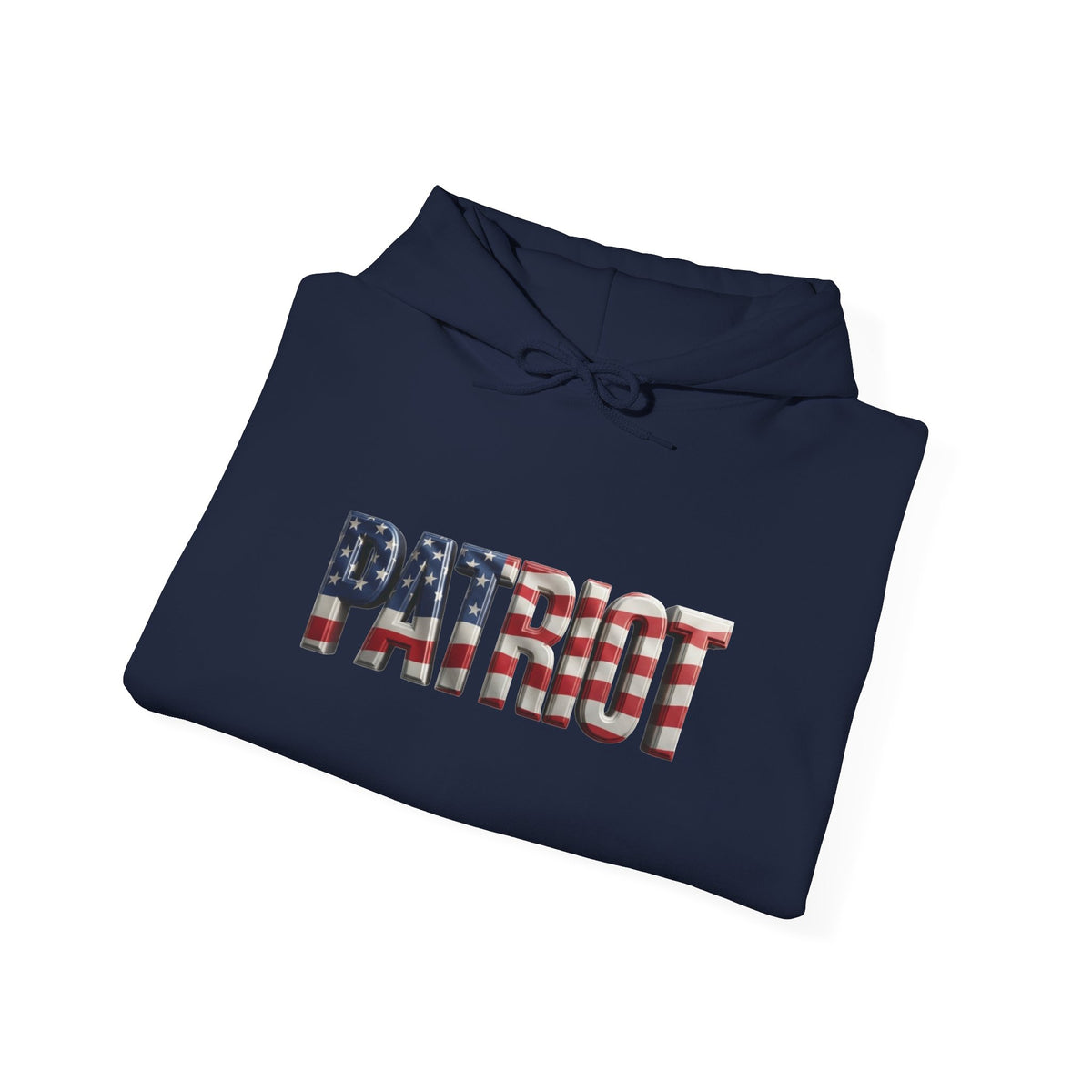 Patriot Flag Hoodie - American Flag Fill 'PATRIOT' Graphic Sweatshirt | Unisex Everyday Hoodie