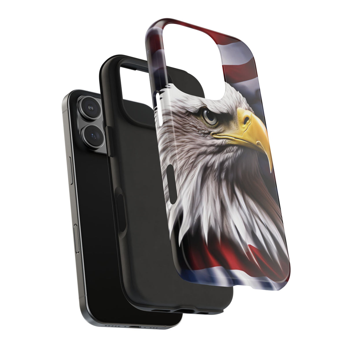 Patriotic - Bald Eagle - Phone Case - Tough Phone Case - American Flag Design - Gift for Veterans - National Holidays - Outdoor Adventures - Eagle Lover