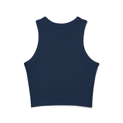 Blessed - Women's Micro Rib Racer Tank Top - Fitness Workout Tank - Spiritual Activewear - XS-2XL