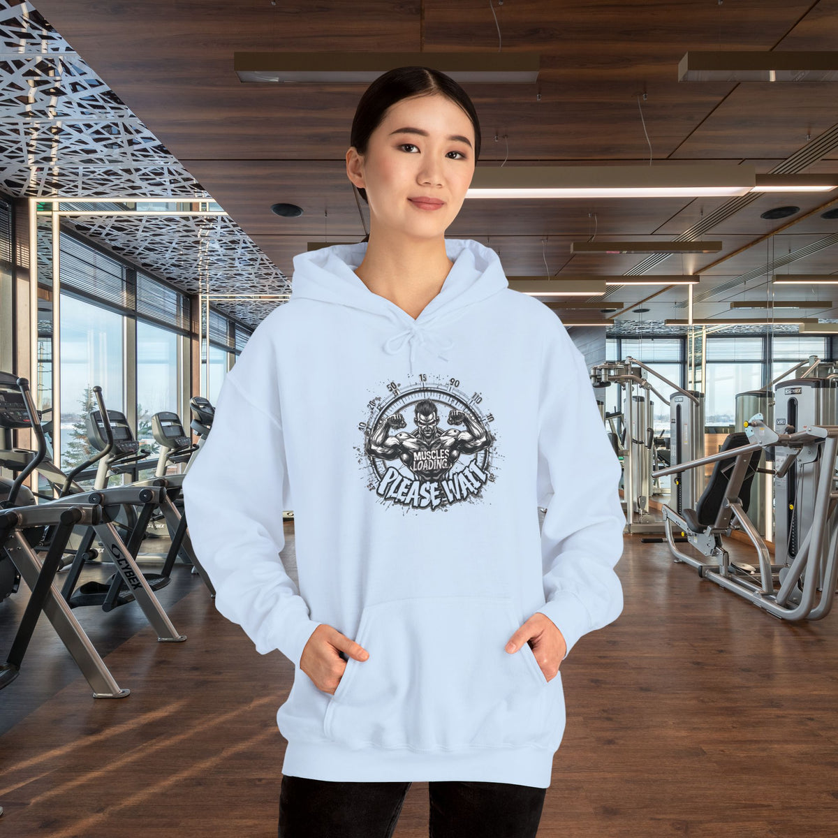 Muscles Loading Please Wait - Motivational Fitness Hoodie - Gym Sweatshirt - Unisex S-5XL