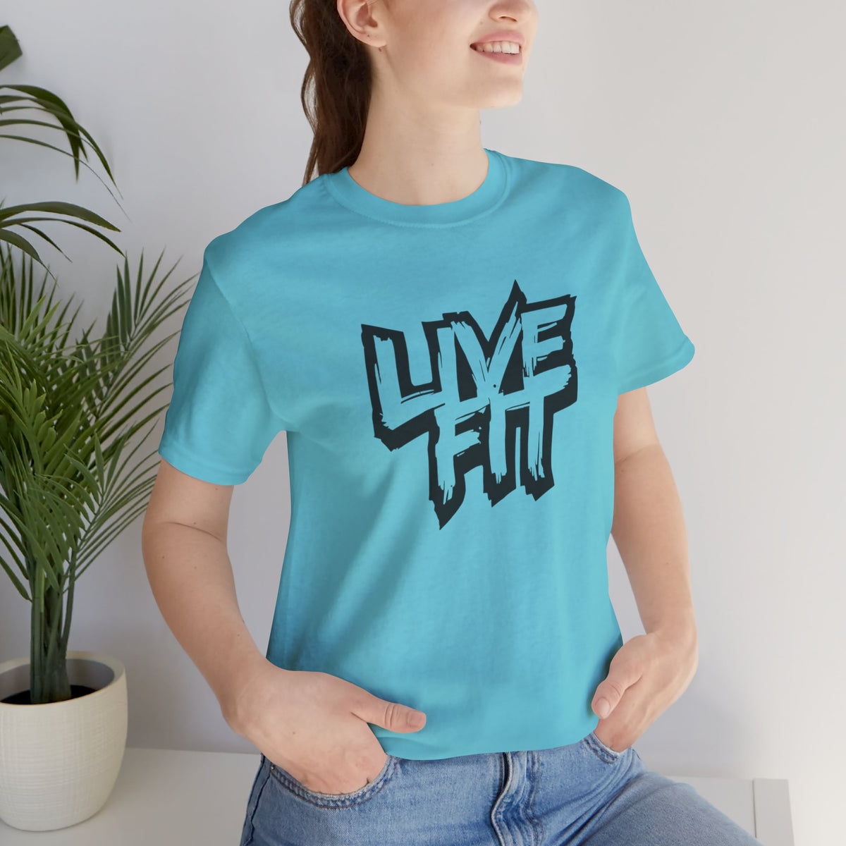 LIVE FIT Unisex Jersey Tee - Premium Fitness Shirt