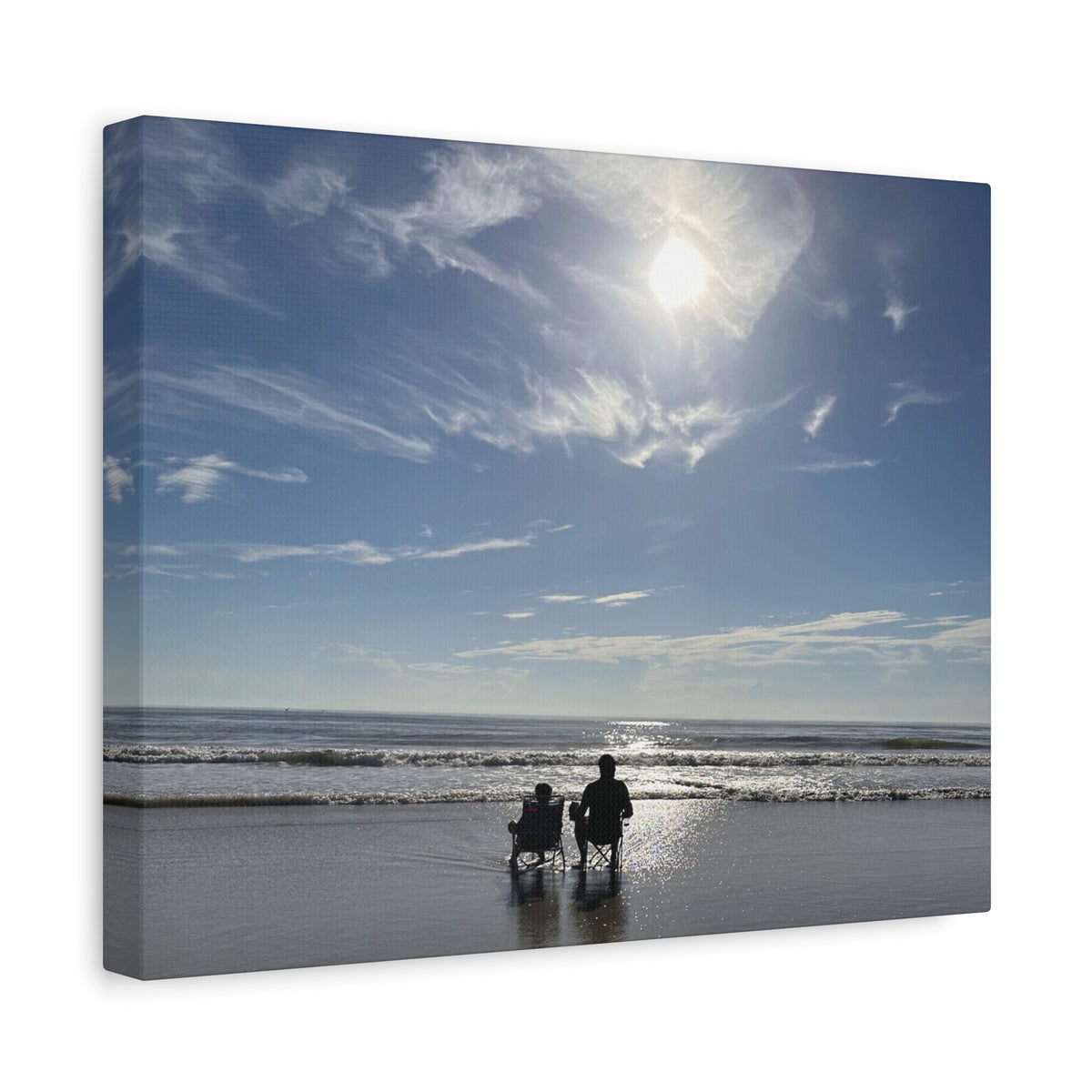 Beach Day Canvas Wall Art - Coastal Home Decor - Ocean Landscape - Serene Beach Print - 16 Sizes Available