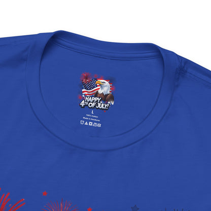 Happy 4th of July Graphic T-Shirt - Patriotic Bald Eagle - American Flag Tee - XS-4XL