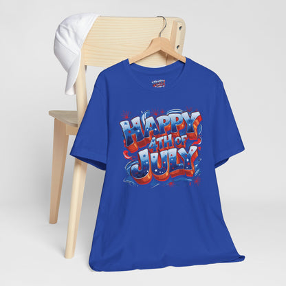 Happy 4th of July T-Shirt - Independence Day Bald Eagle - American Flag Graphic Tee
