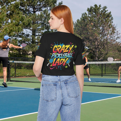 Crazy Pickleball Lady T-Shirt - Funny Pickleball Tee - Unisex Graphic Shirt - XS-5XL