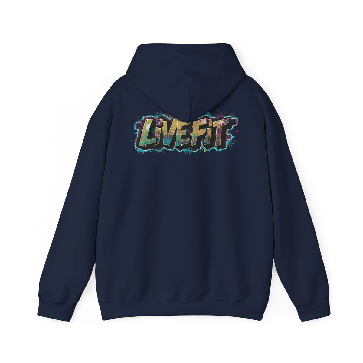 LIVE FIT Hoodie - Unisex Heavy Blend Sweatshirt - Fitness Gym Wear - Workout Apparel - S-5XL