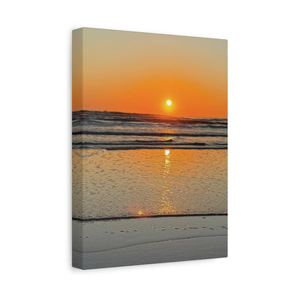 Sunset Beach Canvas Print, Ocean Decor, Wall Art, Home Decor, Coastal Artwork for Living Room
