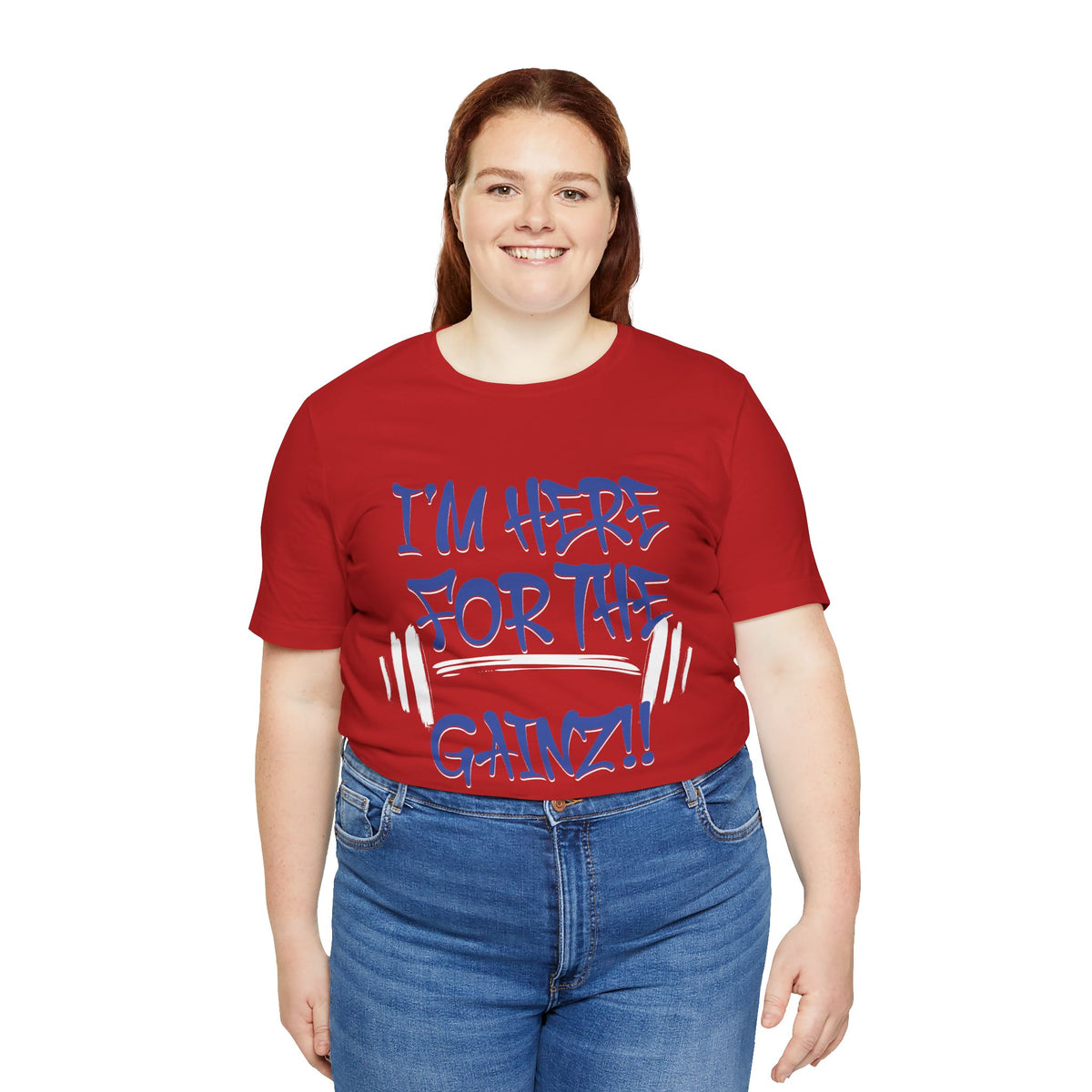 I'm Here For The Gainz! Gym Motivation T-Shirt - Funny Fitness Tee - Unisex XS-4XL