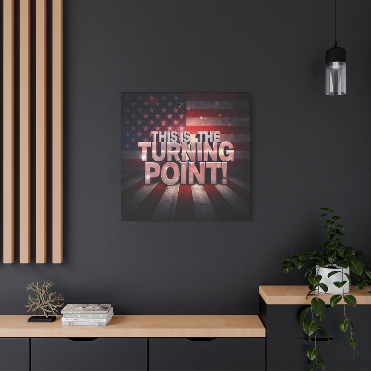 This Is The Turning Point! Canvas Wall Art - Patriotic American Flag - Red White Blue - Gallery Wrapped - 36 Sizes