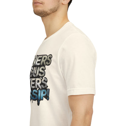 Winners Focus Haters Gossip - Motivational T-Shirt - Bold Graphic Tee - Unisex XS-4XL