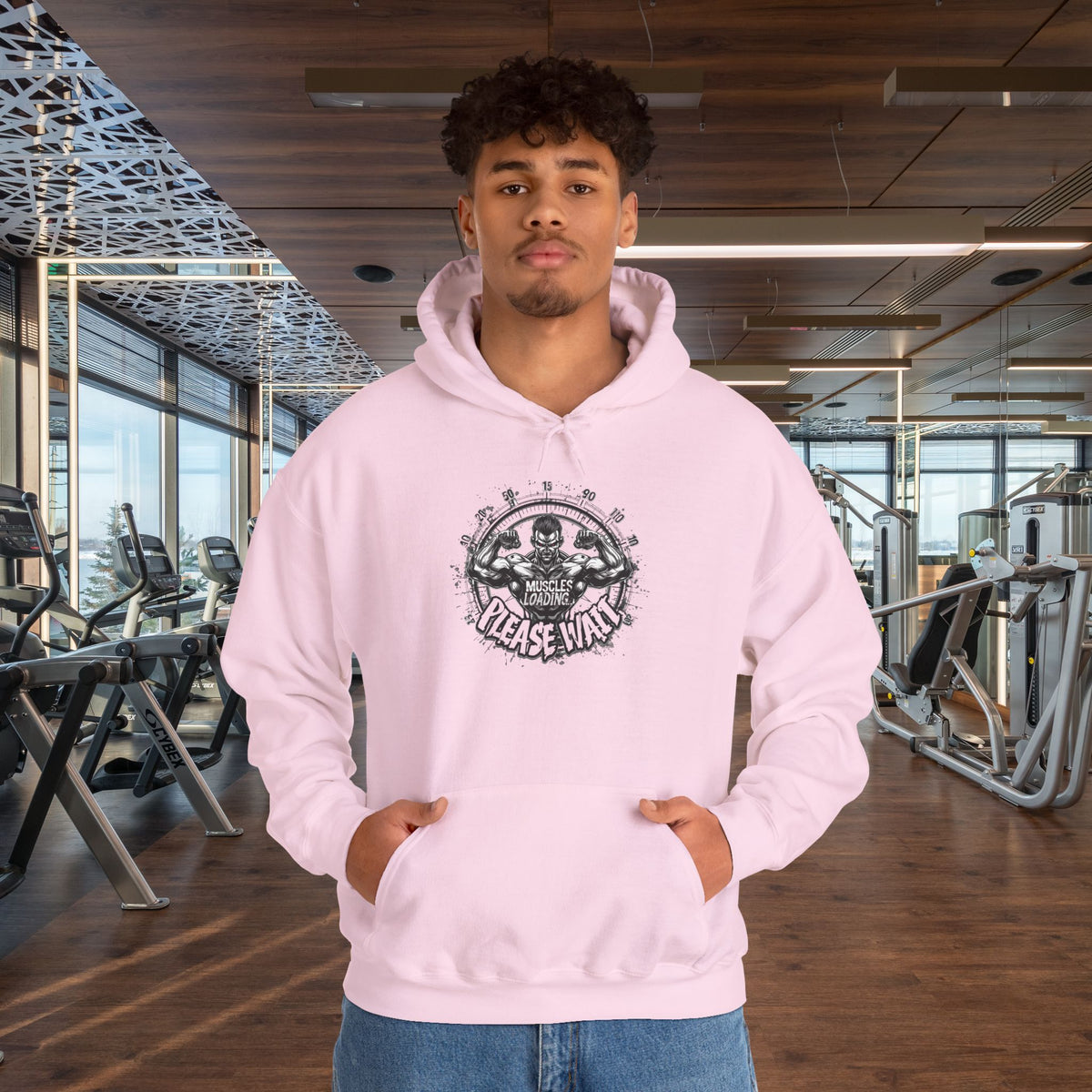 Muscles Loading Please Wait - Motivational Fitness Hoodie - Gym Sweatshirt - Unisex S-5XL