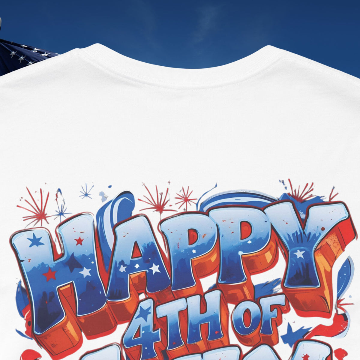 Happy 4th of July T-Shirt - Independence Day Bald Eagle - American Flag Graphic Tee