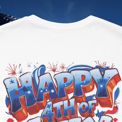 Happy 4th of July T-Shirt - Independence Day Bald Eagle - American Flag Graphic Tee