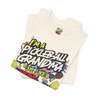 Pickleball Grandma T-Shirt - Way Cooler Than Normal - Funny Unisex Jersey Tee - XS-4XL