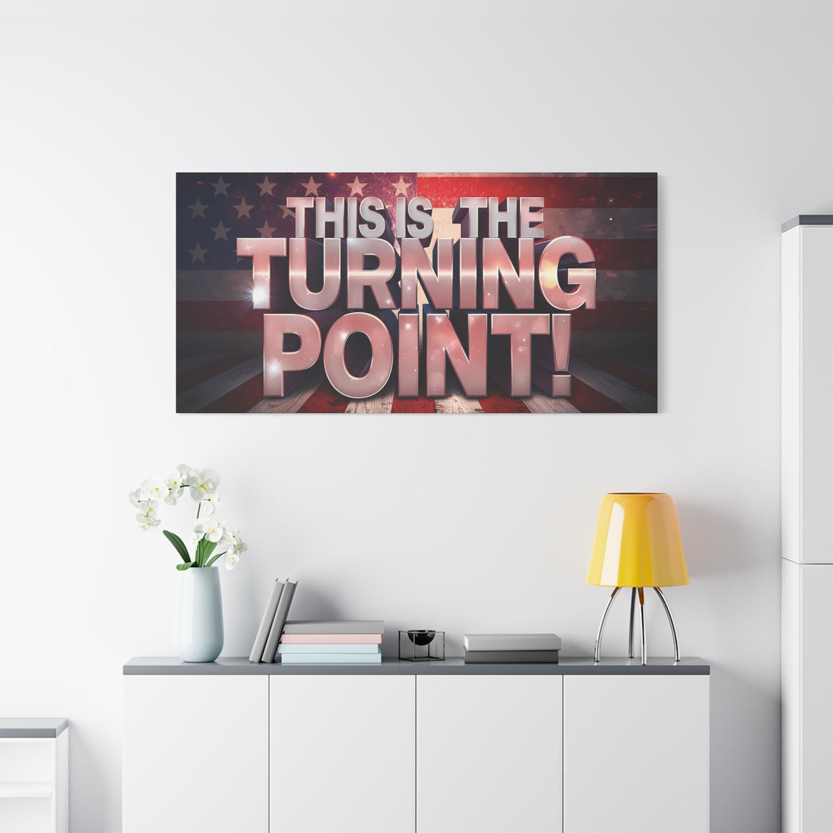 This Is The Turning Point! Canvas Wall Art - Patriotic American Flag - Red White Blue - Gallery Wrapped - 36 Sizes