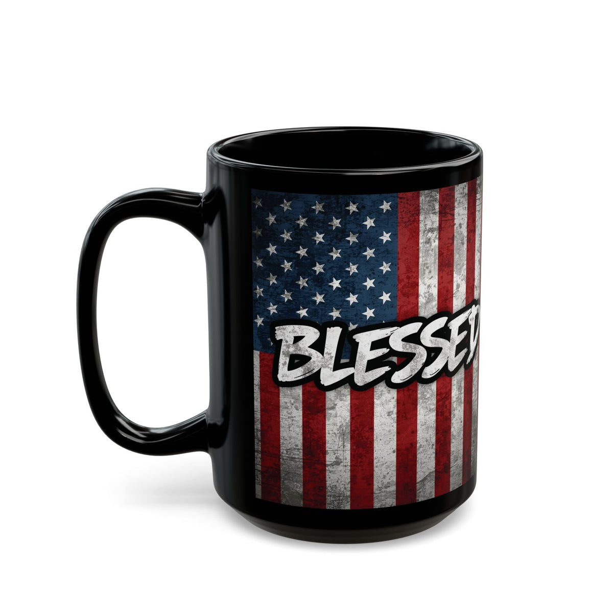 Blessed Mug - Vintage American Flag Design - Patriotic Gift - 11oz/15oz
