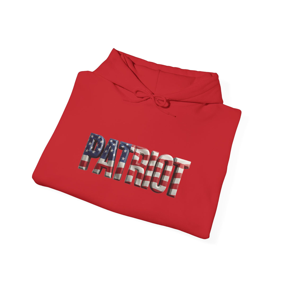 Patriot Flag Hoodie - American Flag Fill 'PATRIOT' Graphic Sweatshirt | Unisex Everyday Hoodie
