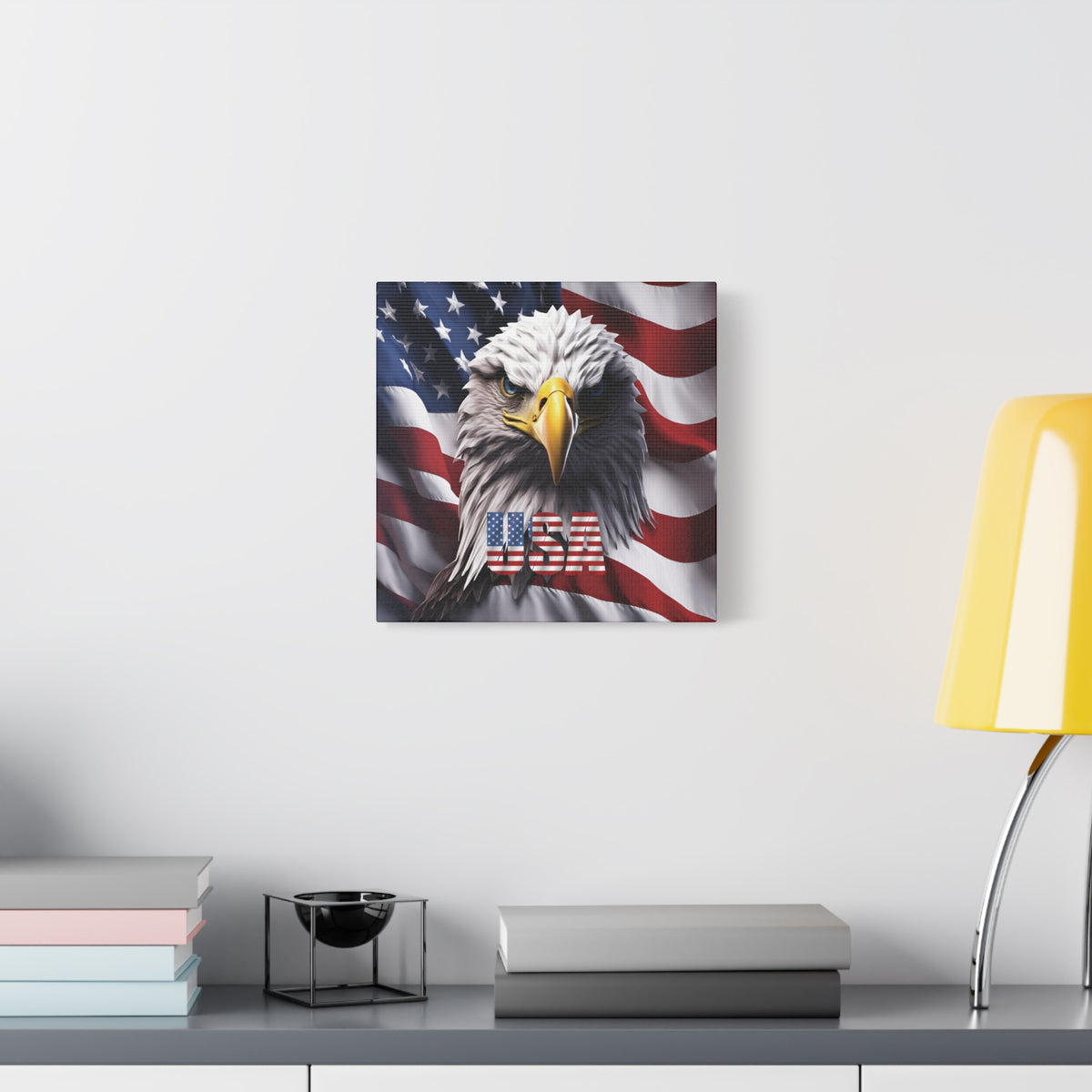 American Eagle Canvas Wall Art - Patriotic Flag Decor - USA Pride