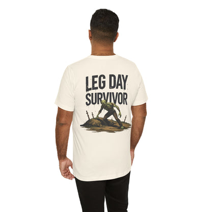 Leg Day Survivor Tee - Fitness Shirt - Workout Apparel - Gym Gift - Unisex Graphic Tee - Funny T-shirt