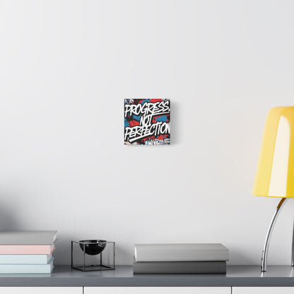 Progress Not Perfection Canvas Wall Art - Motivational Home Decor