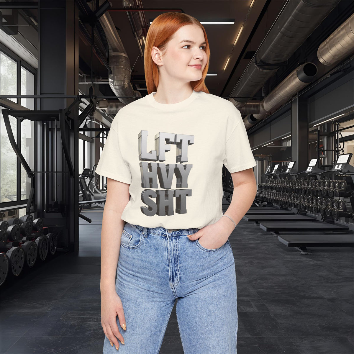 Lift Heavy Shit - LFT HVY SHT - 3D Gym T-Shirt - Bold Weightlifting Tee