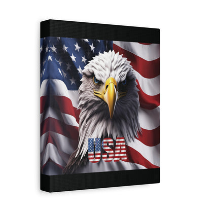 American Eagle Canvas Wall Art - Patriotic Flag Decor - USA Pride