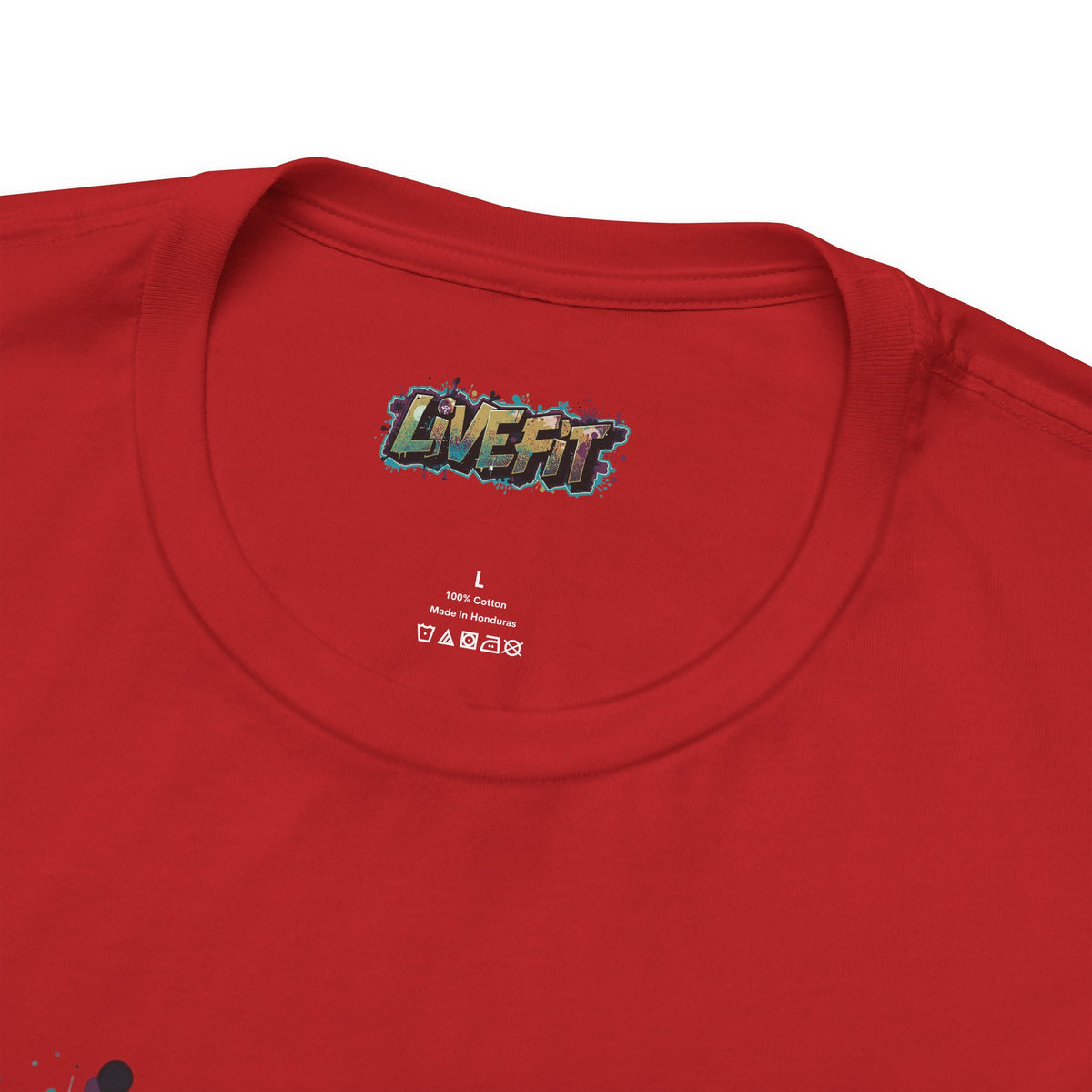 LIVE FIT Graphic Fitness Tee - Motivational Workout T-Shirt - Unisex XS-4XL