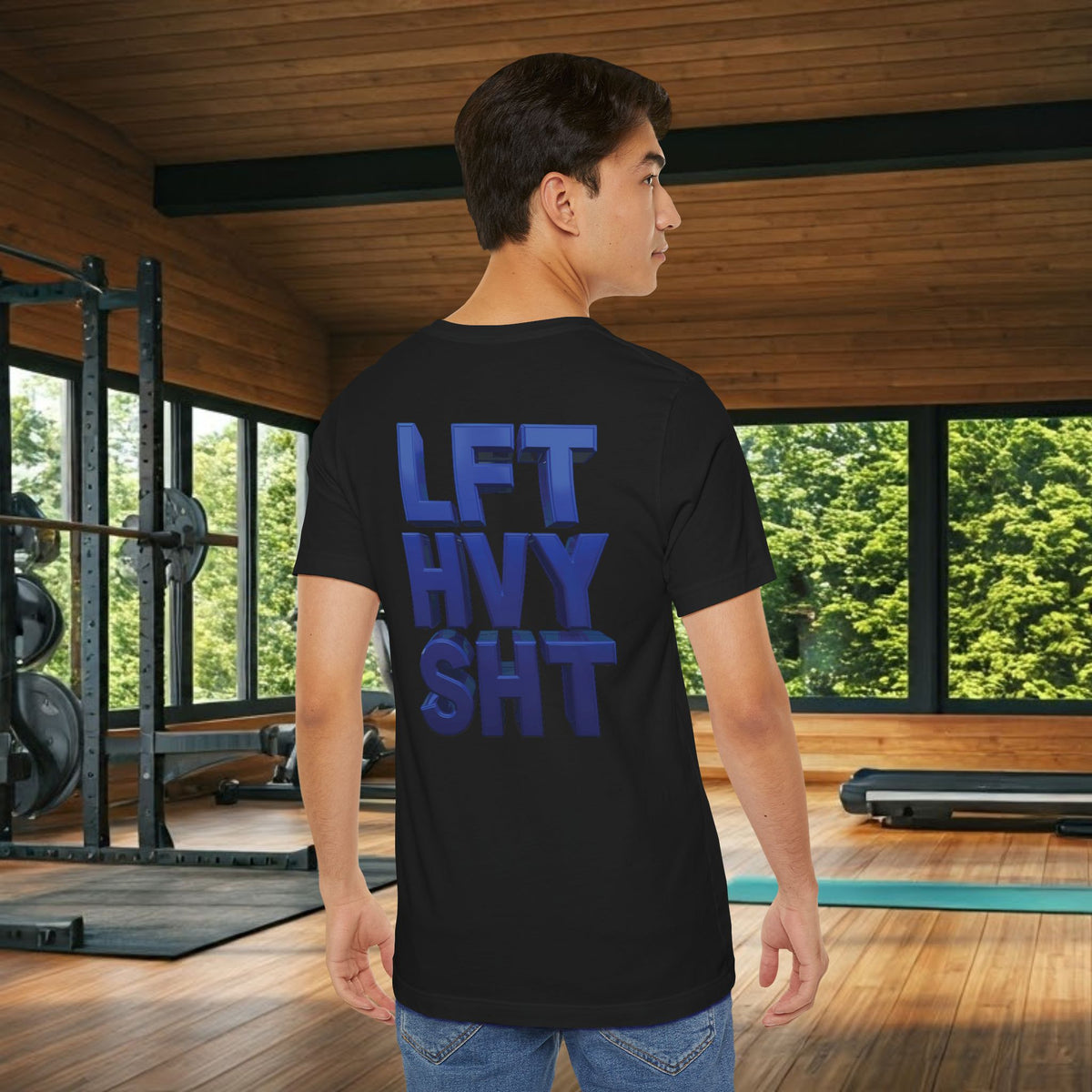 Lift Heavy Shit Gym T-Shirt - Bold 3D Weightlifting Tee - Unisex Fitness Apparel