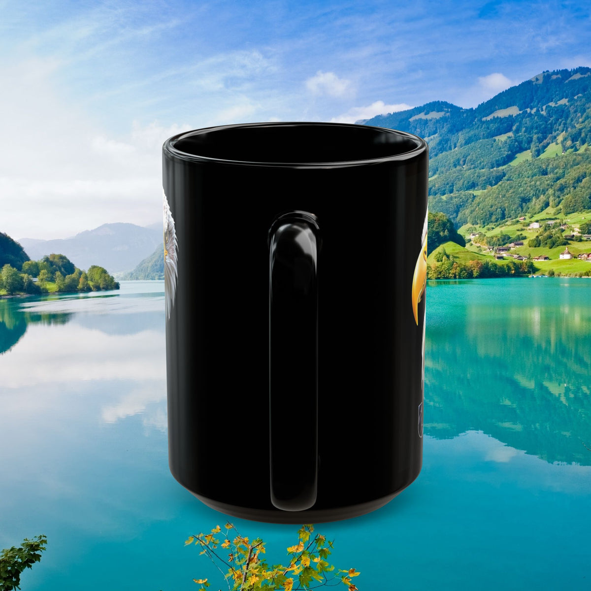 Majestic USA Bald Eagle Black Mug - Patriotic Wildlife Design - 11oz/15oz