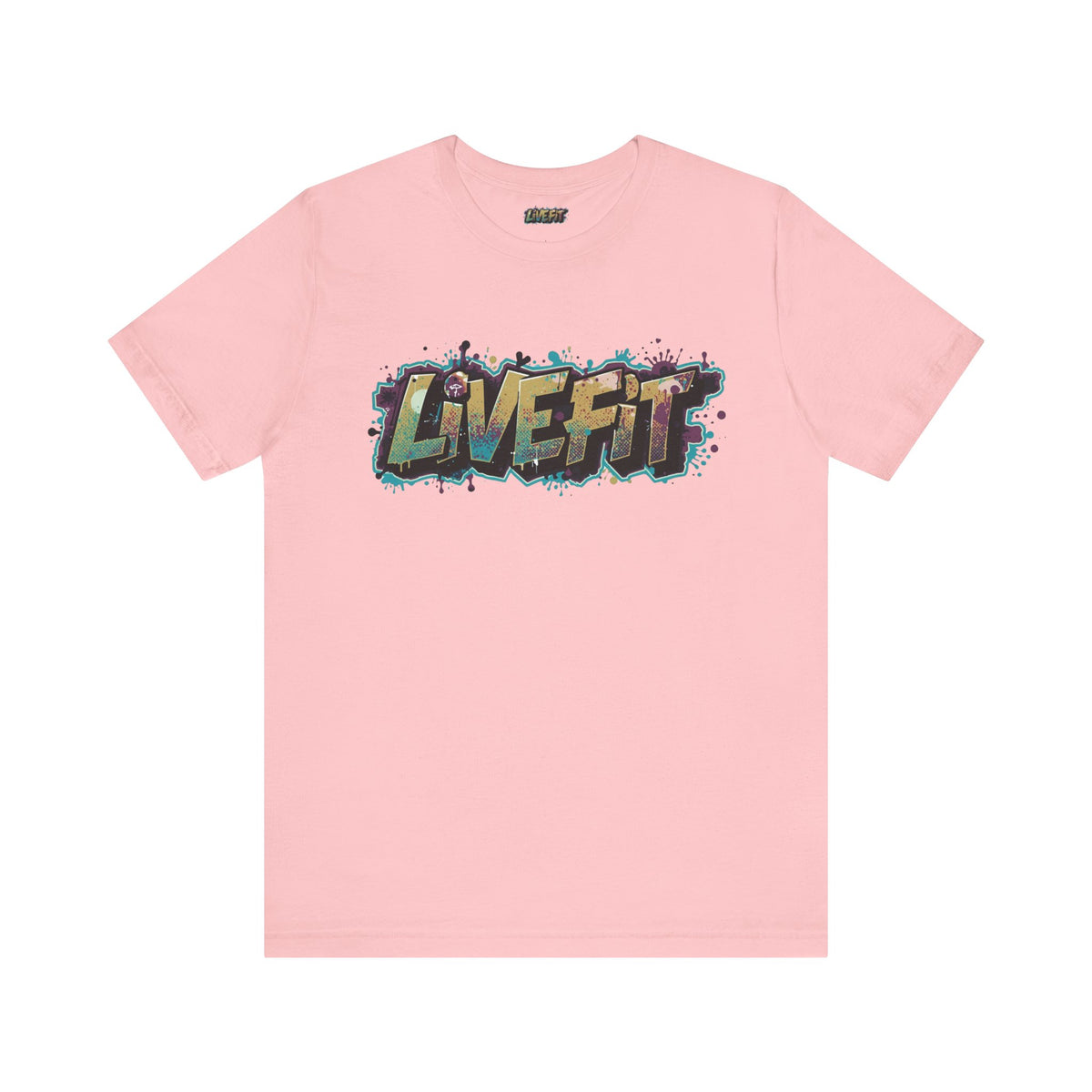 LIVE FIT Graphic Fitness Tee - Motivational Workout T-Shirt - Unisex XS-4XL
