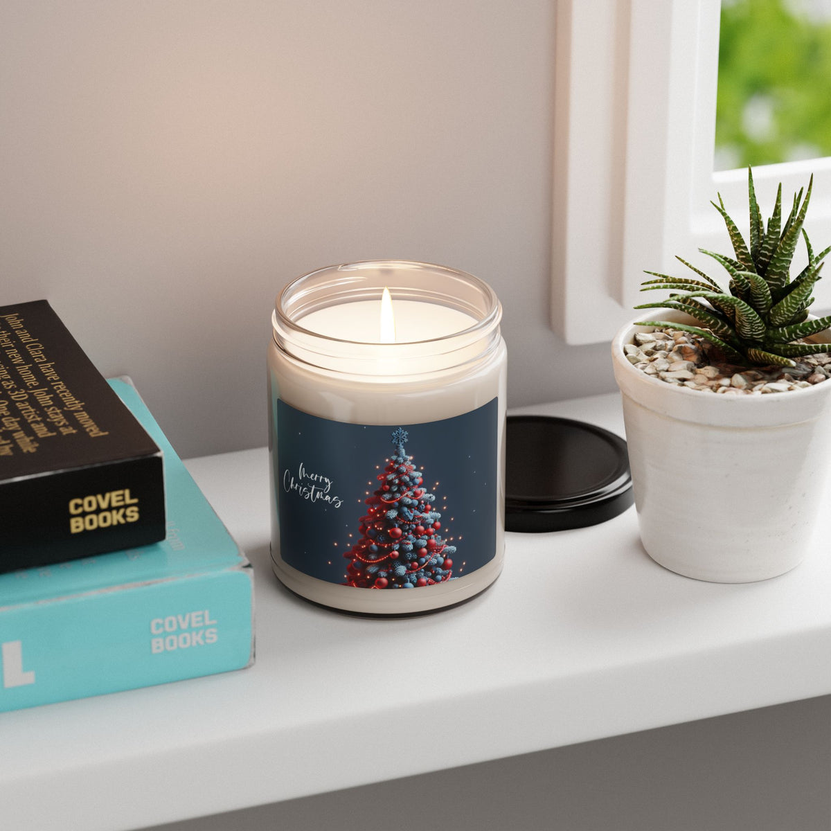 Merry Christmas Scented Soy Candle - 9oz - Holiday Gift - 10 Scent Options - Festive Home Decor - USA Made