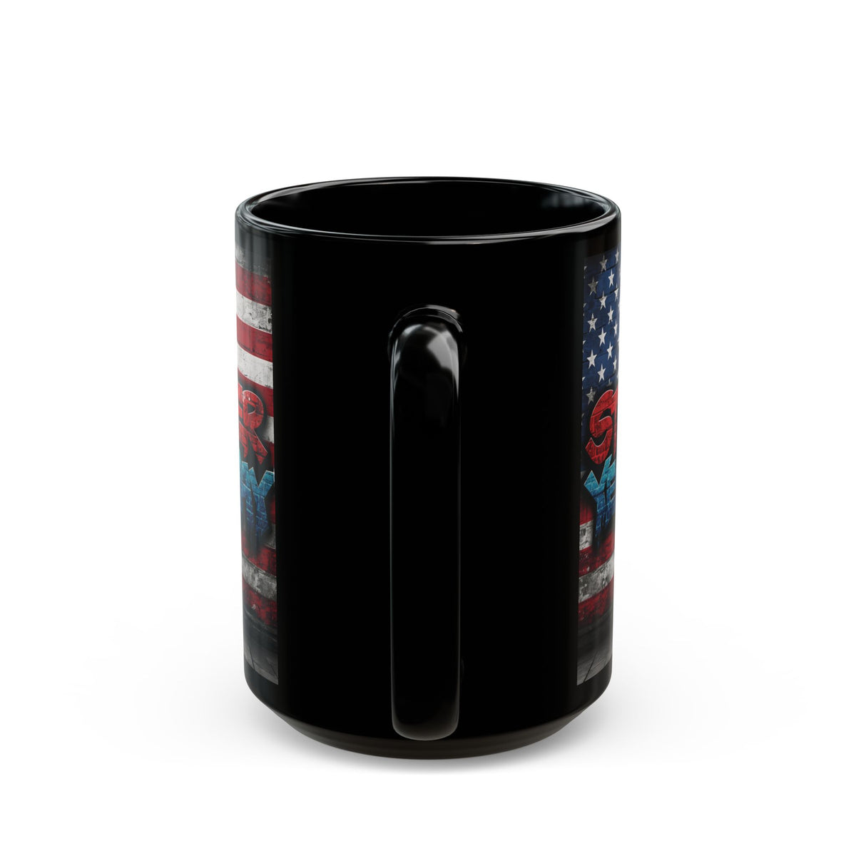Stronger Than Yesterday! Motivational Mug - American Flag - 11oz/15oz