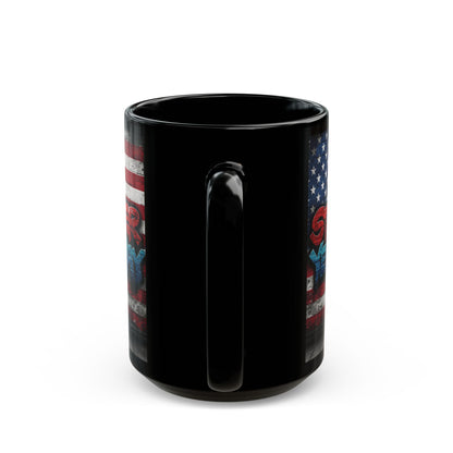 Stronger Than Yesterday! Motivational Mug - American Flag - 11oz/15oz