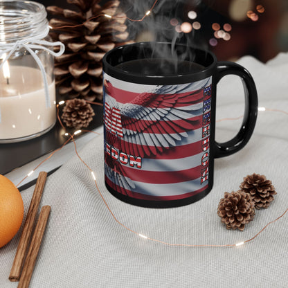 Patriotic Eagle Mug - Vintage American Flag Design - 11oz/15oz