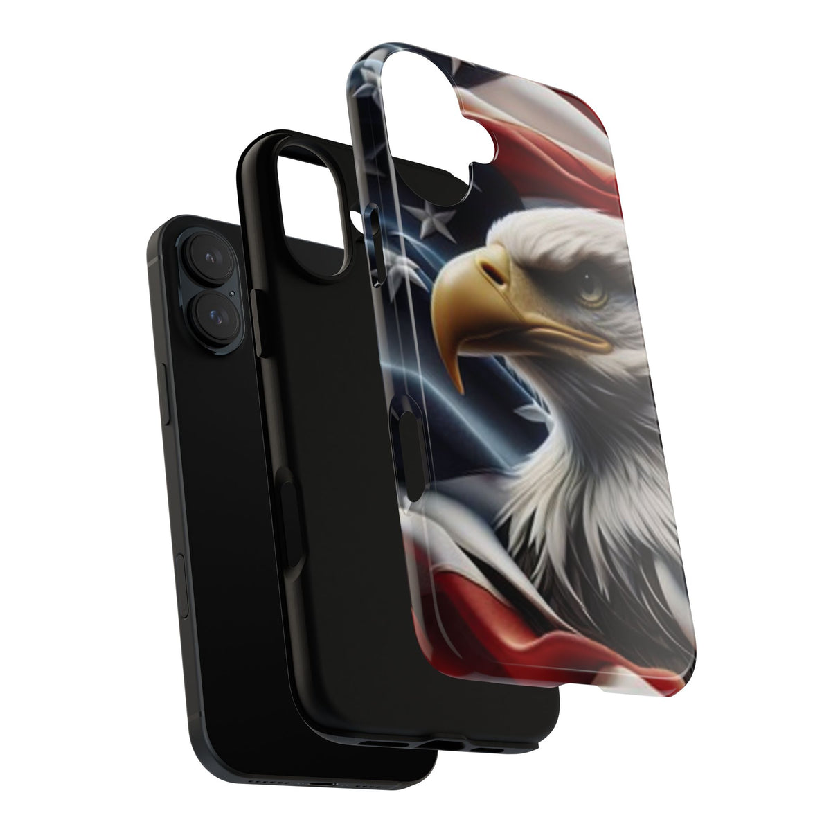Patriotic Eagle American Flag Phone Case - Gift for Veterans - Independence Day - Memorial Day