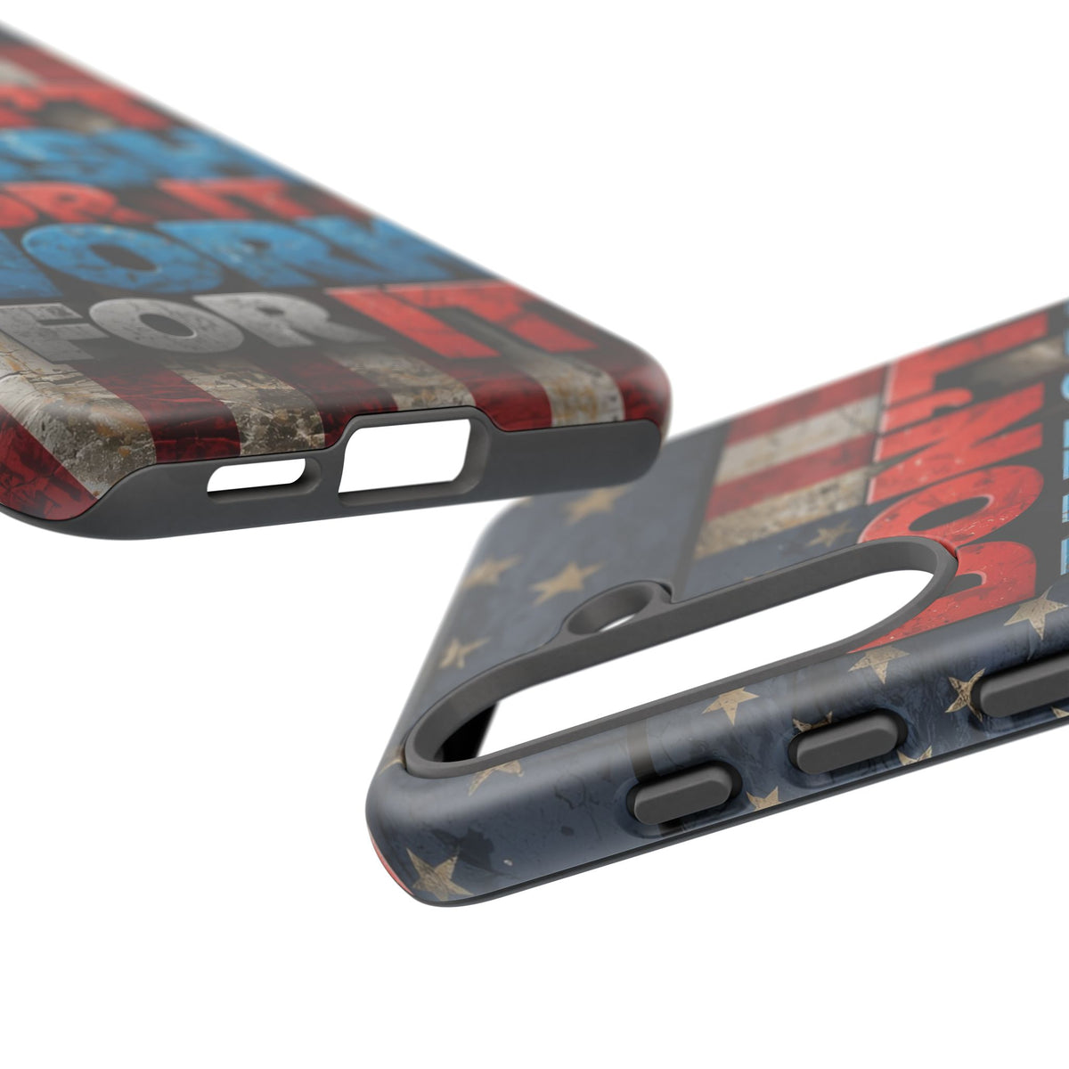 Don't Wish For It Work For It Tough Phone Case - Motivational Patriotic Design